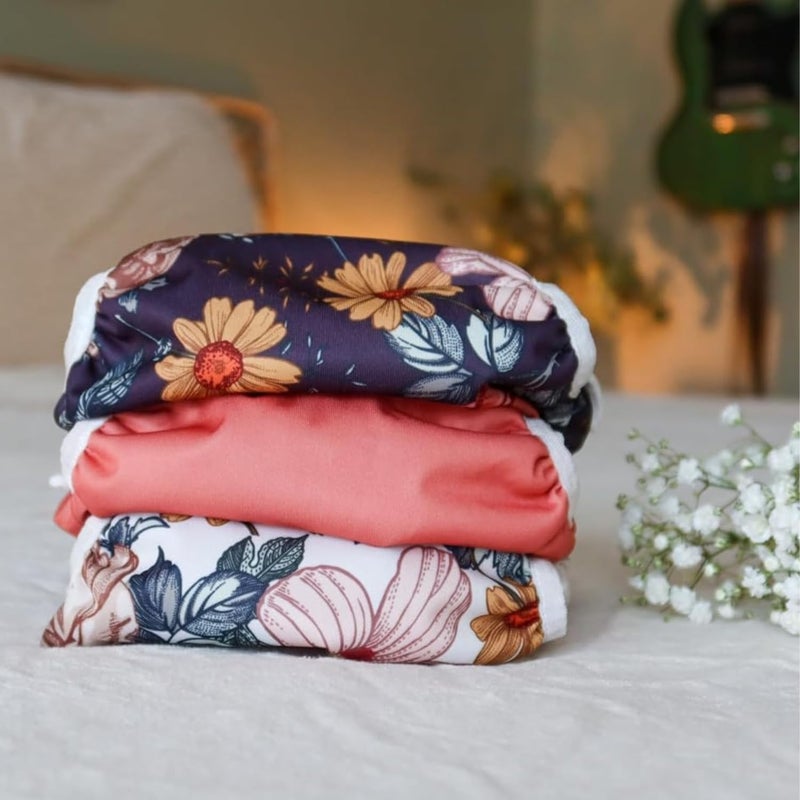 Nora's Nursery Reusable Swim Diapers and Wet Bag - One Size Fully Adjustable - Harlow Swim 3 Pack with Wet Bag - Image 4